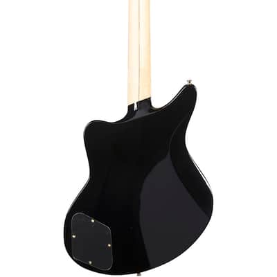 D'Angelico Deluxe Series Bedford Electric Guitar with Stopbar Tailpiece Regular Black image 2