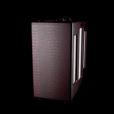 Magnatone Point to Point Varsity Reverb Cathedral Burgundy Guitar Amplifier Combo with Cover image 7