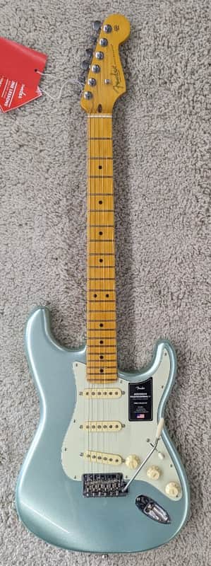 Mint Fender American Professional II Stratocaster In Mystic Surf Green with HS Case image 1