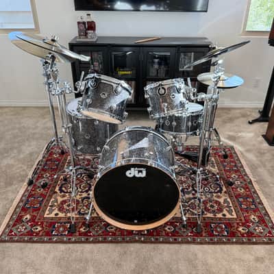 DWe Acoustic/Electronic Convertible 5pc Drum Kit with Electronic Cymbals - Black Galaxy image 4