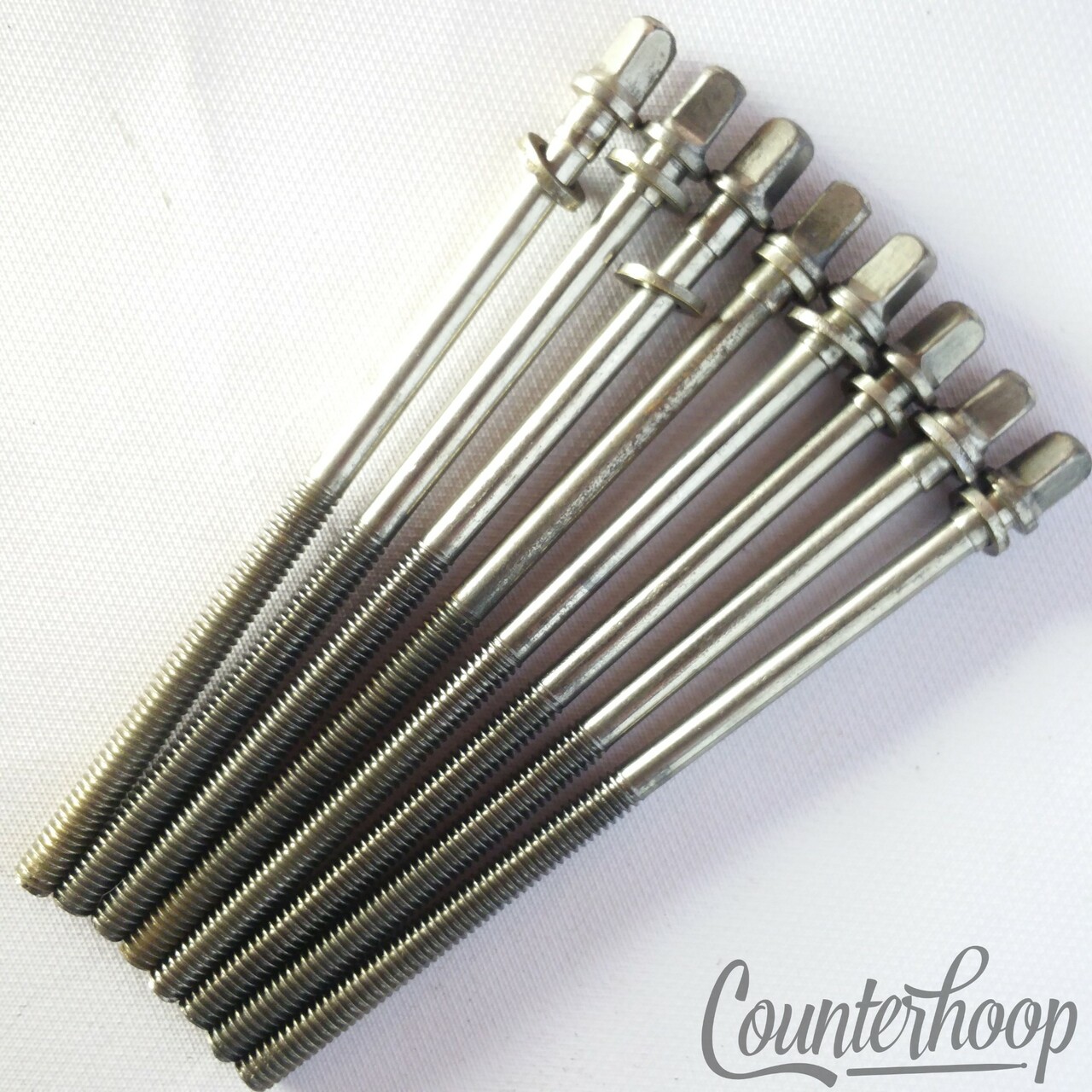 Leedy&Ludwig 8x 4 1/8"Tensioner Snare/Tom T-Rods Drum Nickel Plating Vintage 50s — main photograph