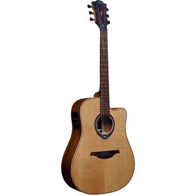 Lâg THV10DCE-LB Dreadnought - HyVibe 10 dread cutaway image 3
