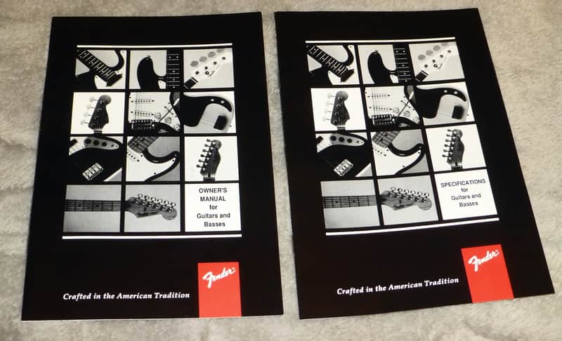 Fender 1990s Stratocaster Telecaster Case Candy 2 Pack Includes Owner's Manual, Specifications Manual, Matched Pair New Condition image 1
