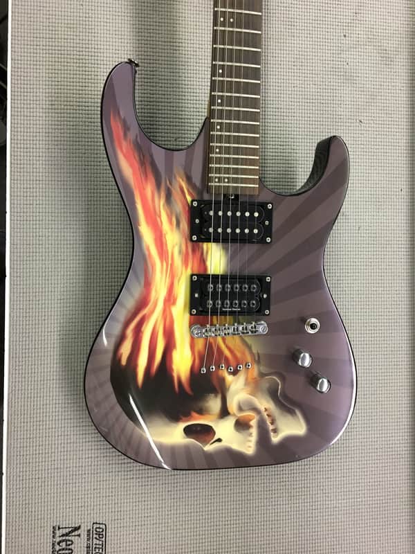 Washburn X-Series Flame Skull | Reverb