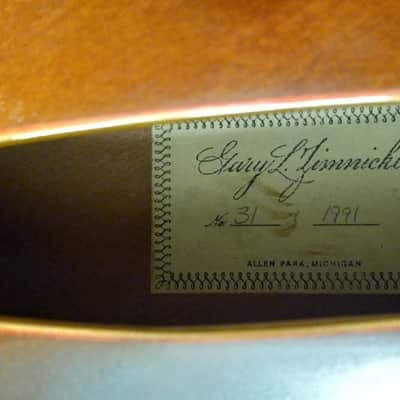 Zimnicki Nouveau Archtop Jazz Guitar 1991 - Tobacco Sunburst image 8