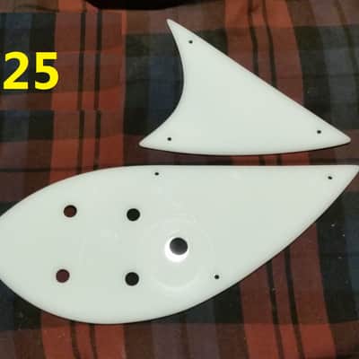 Custom Hand made plexiglass upper lower pickguards for Rickenbacker 325 350 guitar image 1