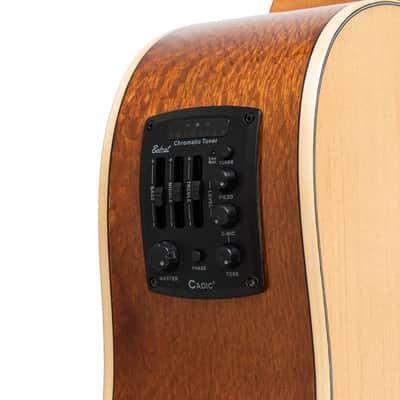 Stagg SA45 DCE-LW Dreadnought Cutaway Spruce Top Mahogany Neck 6-String Acoustic-Electric Guitar image 5