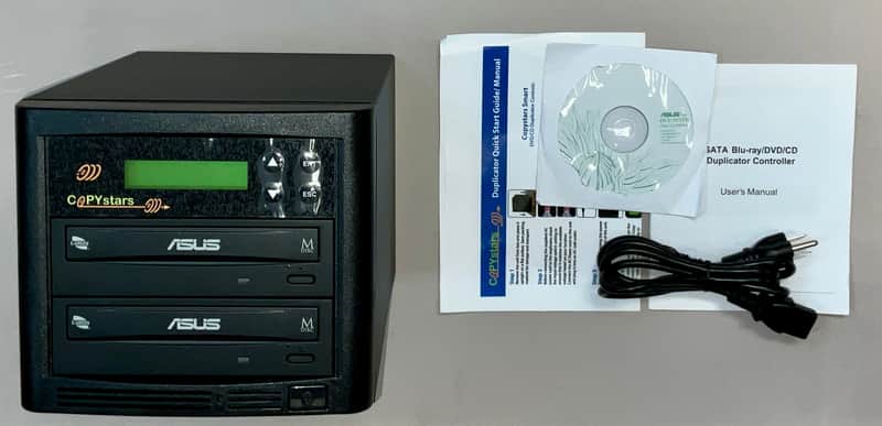 NEW & Tested Copystars CD-DVD Burner 24X 1 to 1 DVD Copier Tower - Black image 1