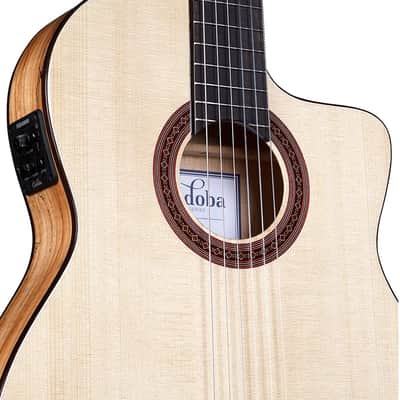 Cordoba C5-CET Limited - Spalted Maple Thin Body Nylon String Acoustic-Electric Classical Guitar image 4
