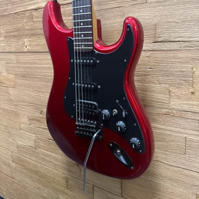 Series 10 by Bently  HSS Super Strat Guitar- 1980's -Candy Apple Red - 7lbs 8oz w/gig bag image 5