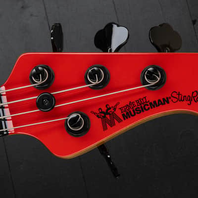 Music Man USA StingRay 4 Tim Commerford Artist Series - Caliper Red (active) image 8