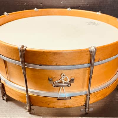 Wurlitzer Vintage Single Tension Thumb Rod Snare Drum Circa 1912  - Maple image 4
