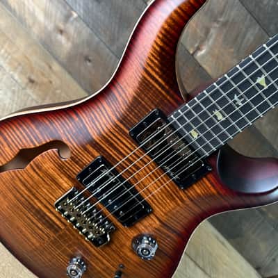 PRS Wood Library Custom 24 Fatback Semi-Hollow! - Satin Copperhead Cherryburst 423667 image 3