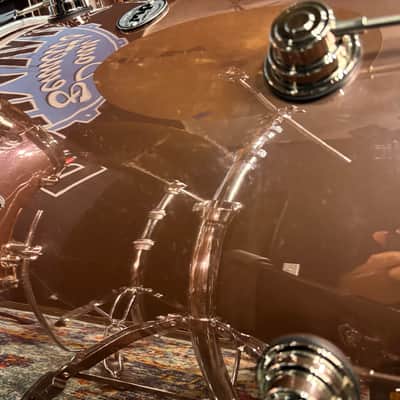 DW Rose Copper, Nickel Collectors Drum Set, Thomas Lang! 22, 1012,16, 6x14. Excellent! Full Set of Cases. image 14