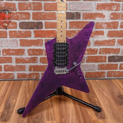 ESP USA Custom Shop Random Star Figured Maple Top See-Thru Purple 2000 w/OHSC image 1