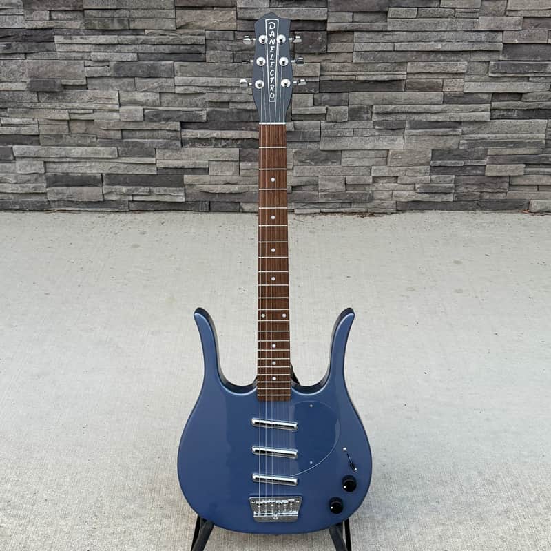 Danelectro 58 Longhorn Electric Guitar, 3 Pickups, Too Blue image 1
