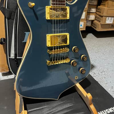 Ibanez Iceman IC420 Electric Guitar - Antique Blue Metallic image 2