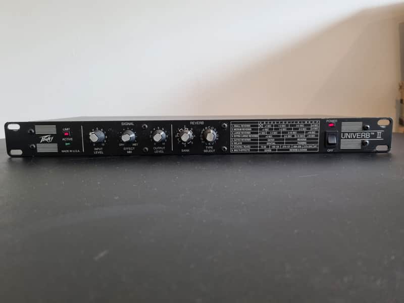 Peavey - Univerb II Black Stereo Reverb /Delay 19" Rack Mountable Processor Effect for repair image 1