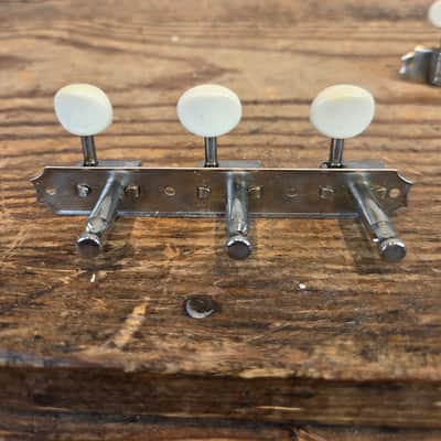 Kluson Deluxe Double Line 3x3 Nickel Shaft Tuners Vintage 1965-69 image 5