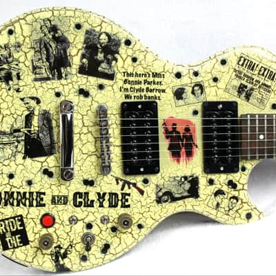 Custom Crackle Painted and Upgraded Epiphone LP Special ll Guitar with Matching Headstock image 12