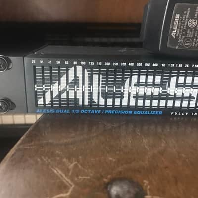 Alesis M-EQ 230 Dual 1/3 Octave Precision Equalizer with power supply and rack mount bolts and washers. image 2