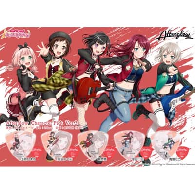 ESP x BanG Dream! Afterglow Guitar Pick Set 5pcs Made in Japan image 3
