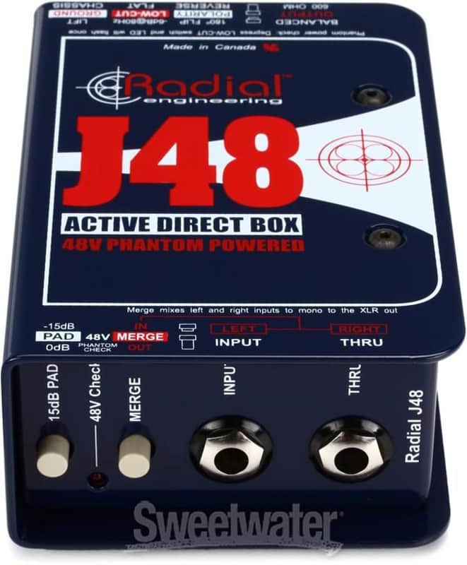 Radial J48 Active Direct Box 2010s - Blue image 1