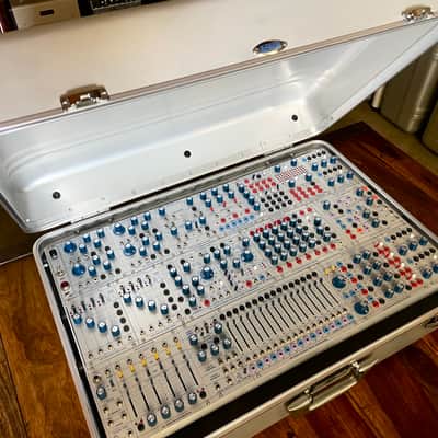 Buchla Tiptop 200t series with BPNYC ZERO Halliburton Eurorack Modular Travel Case NOS SILVER 122hp 9U image 11