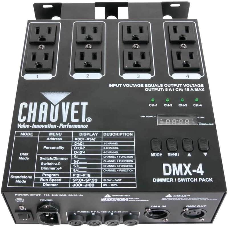 Chauvet DMX4 4-Channel DMX-512 dimmer/relay pack image 1