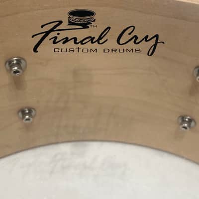 Final Cry - 6x14" 10-Lug Wood Snare Drum - White Marine Pearl image 17