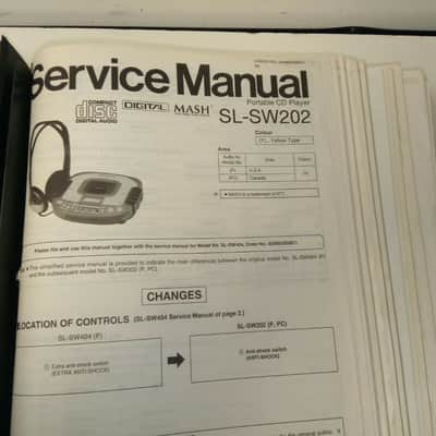 Lot of Vintage Panasonic CD Players/Amplifier Service Manuals SL-SW202-SU-HT500 image 11