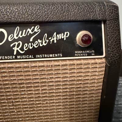 1965 Fender Deluxe Reverb 2-Channel 22-Watt 1x12" Guitar Combo Blackface Vintage with Anvil Flight Case image 4