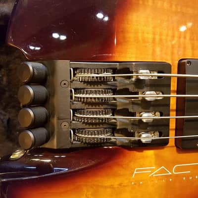 1991 Philip Kubicki Factor Bass Sunburst 4 String Electric Bass Alder Ebony image 6