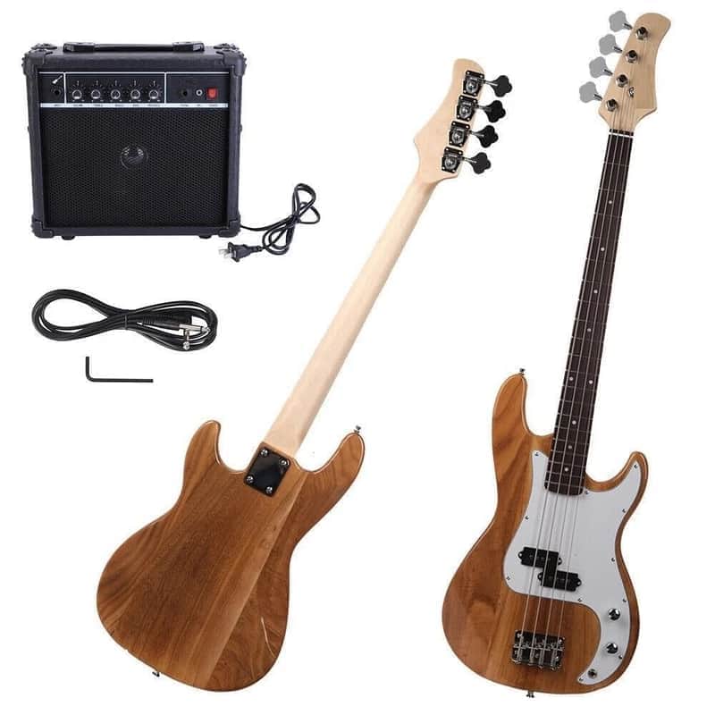 Basswood 20 Frets Electric Bass Guitar w/ 20W Speaker