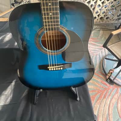 Johnson JG-610-BL Player Series Dreadnought Acoustic - Blue Burst image 1