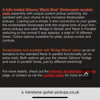 **Back On Sale** Gilmour Strat Custom Build with Handwound Pickups and Gilmour Mod image 3