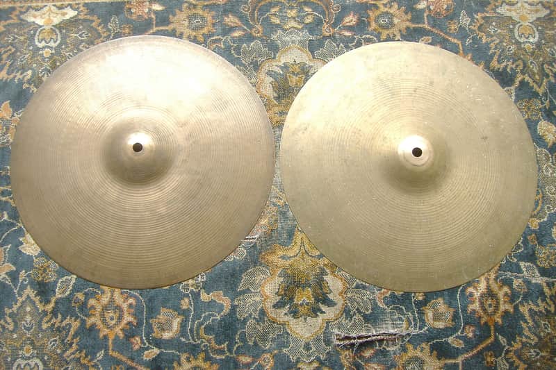A. Zildjian 14" Hollow Logo Light Hi-Hat Cymbals (Pair) 1978 - 1982 image 1