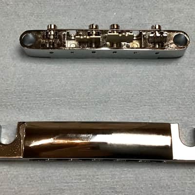 MORTone Tune o matic style guitar to mandocello conversion bridge and tailpiece image 4