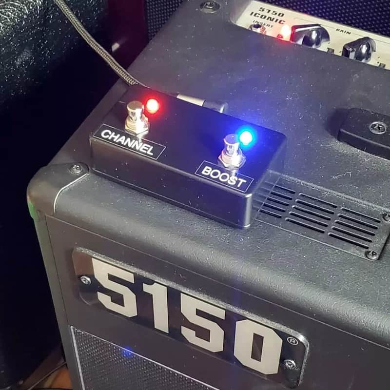 Custom 2-Button Red/Blue LED Footswitch for EVH 5150 Iconic 40W 80W (Without Cable) image 1