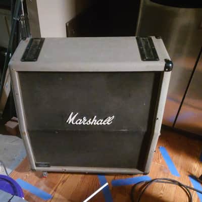 1987 Marshall 2551 AV 300w Silver Jubilee vintage original 4x12" Angled Guitar Speaker Cabinet image 1