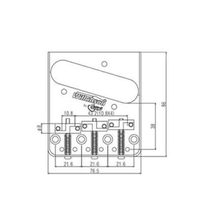 *NEW Wilkinson Vintage BRIDGE for Fender Telecaster Tele Gold & Brass WTB-GD image 2