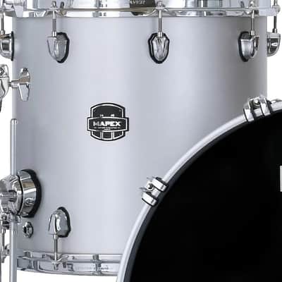 Mapex Saturn Evolution 18x16" Iridium Silver Lacquer w/Chrome Hardware Floor Tom w/Legs Maple-Walnut | NEW | Authorized Dealer image 1