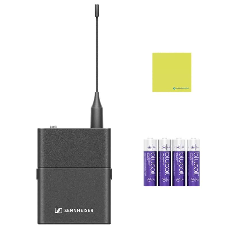 Sennheiser EW-D SK (R4-9) Wireless Bodypack Base System Bundle w/ 4-pack Blucoil AA Batteries and Liquid Audio Polishing Cloth image 1
