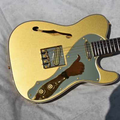 Custom Pre-order! Thinline Telecaster HH 2024 Gold Lightweight DiMarzio Tone Zone Kluson Icon image 13