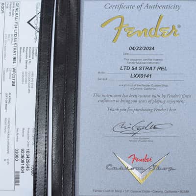 Fender Stratocaster 54 Relic 70th AV WFC2TSB LTD image 14