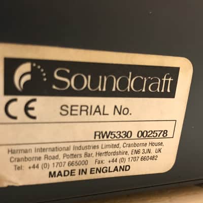 Soundcraft Ghost 32 Channel Mixing Console with Meter Bridge image 18