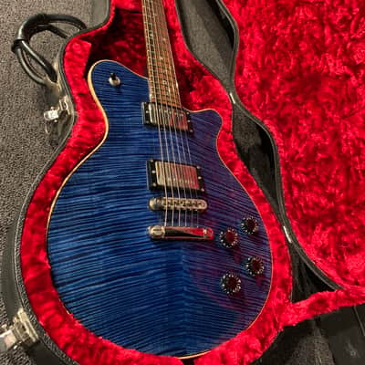 Grosh Set Neck 2005 Blue Brazilian Rosewood image 1