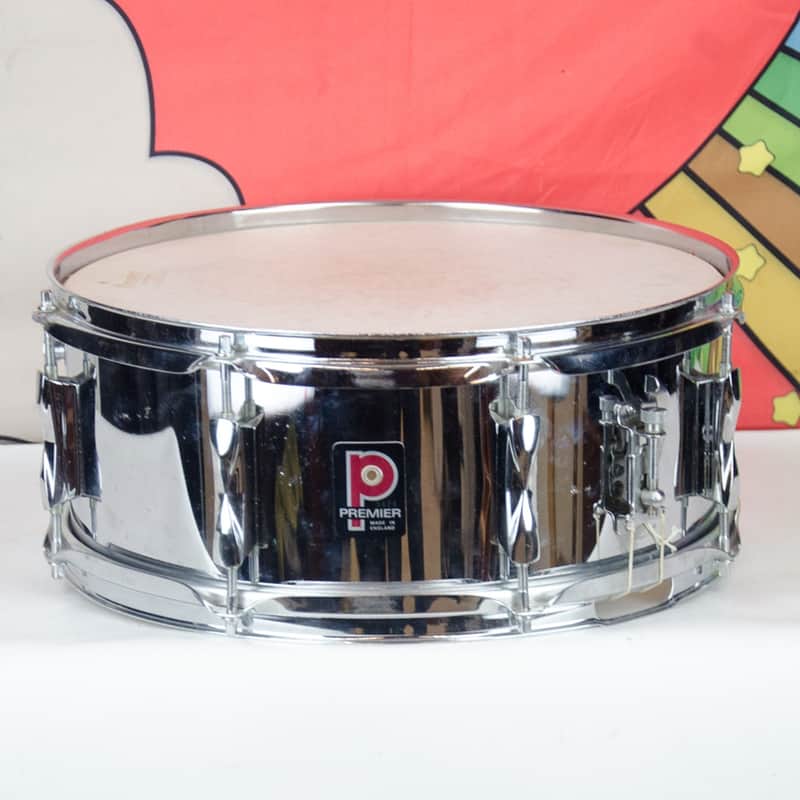 Used Premier 14 x 5.5" Chrome over Steel Snare drum image 1