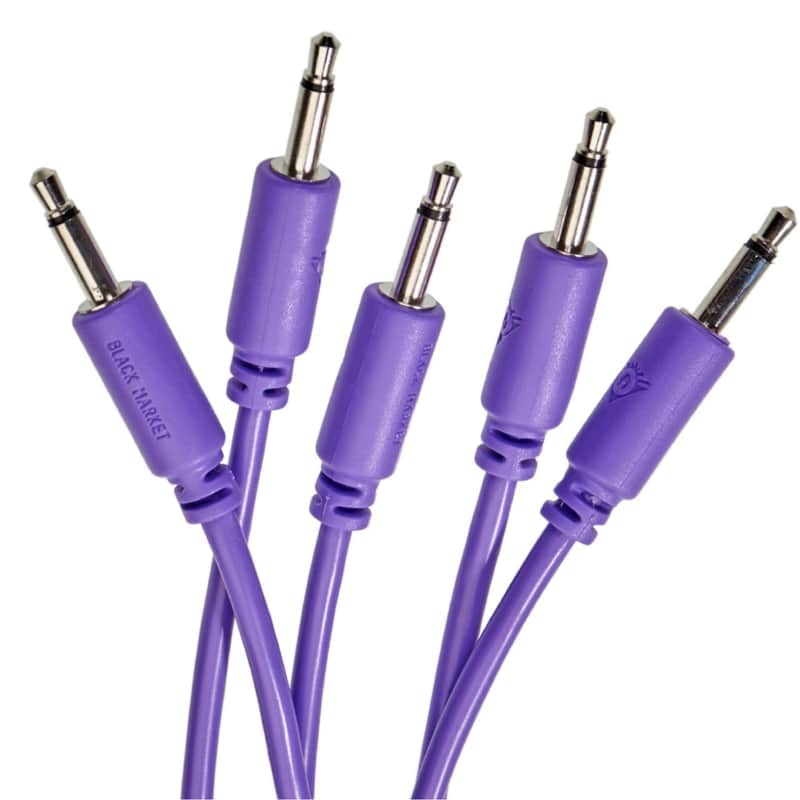 Black Market Modular Eurorack Patch Cables (50cm - Violet - 5 Pack) image 1