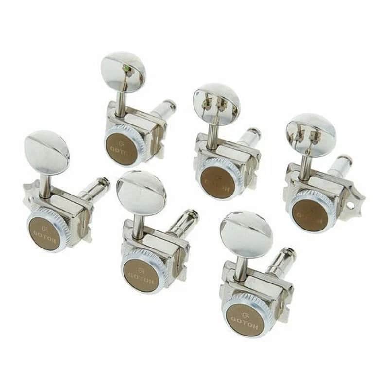 Gotoh TK-0779-001 Vintage Tuning Keys, 6-in-Line 2010s - Nickel image 1